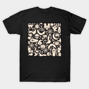 Halloween Night - Bone/Black T-Shirt